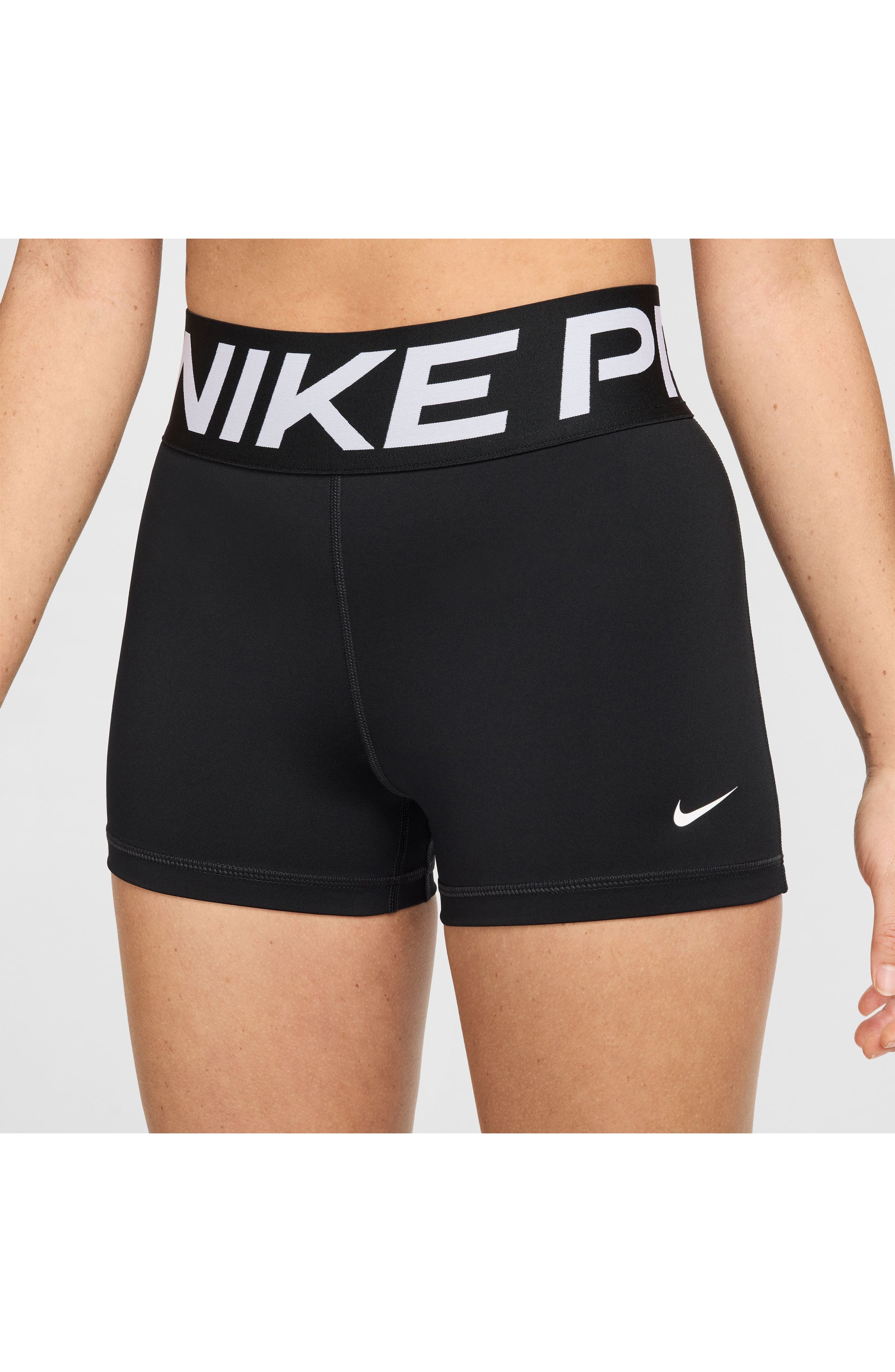 Nike Pro Sculpt High Waist Bike Shorts in Black/White at Nordstrom - 6