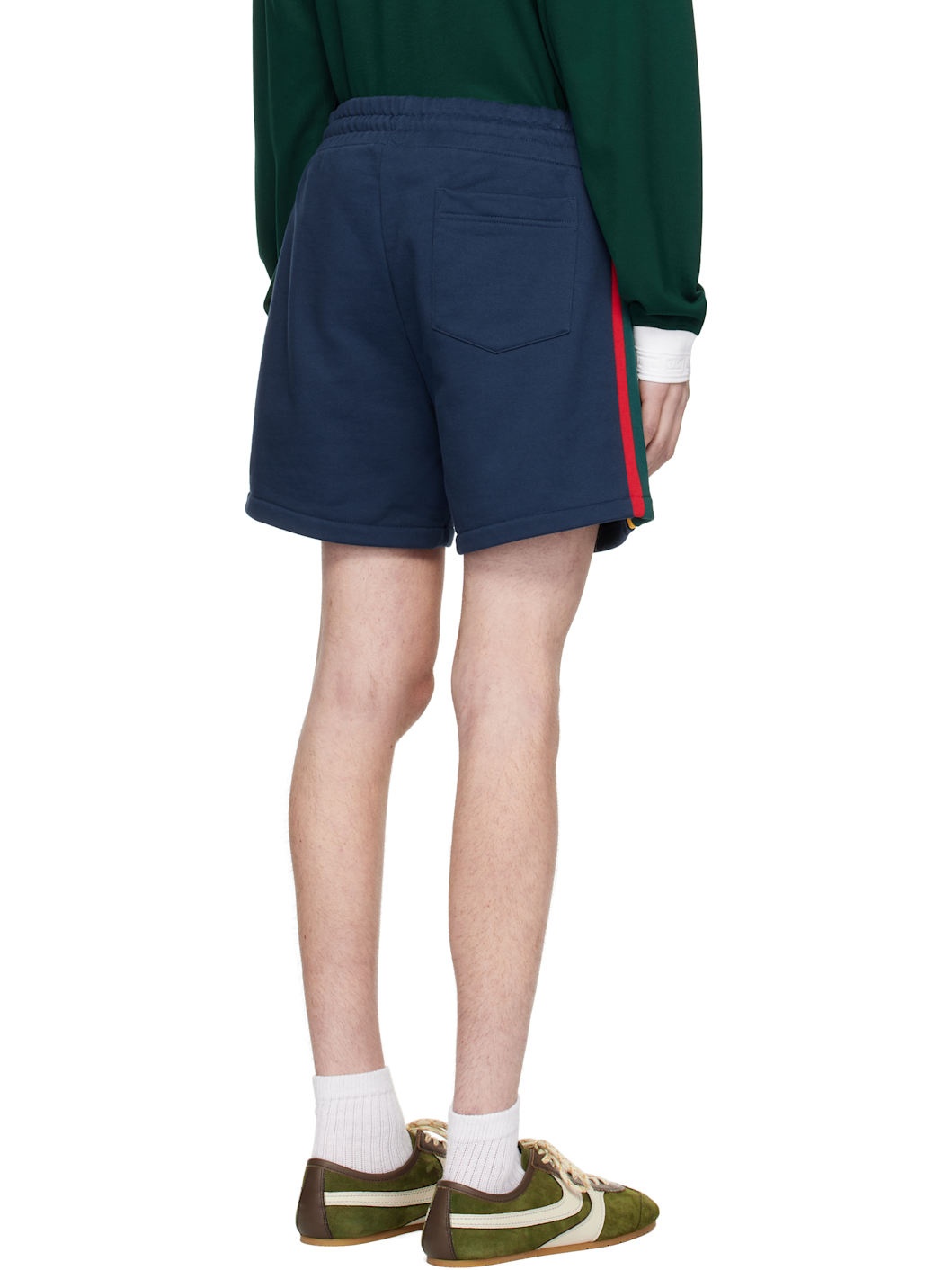 Navy Colourblock Shorts - 3
