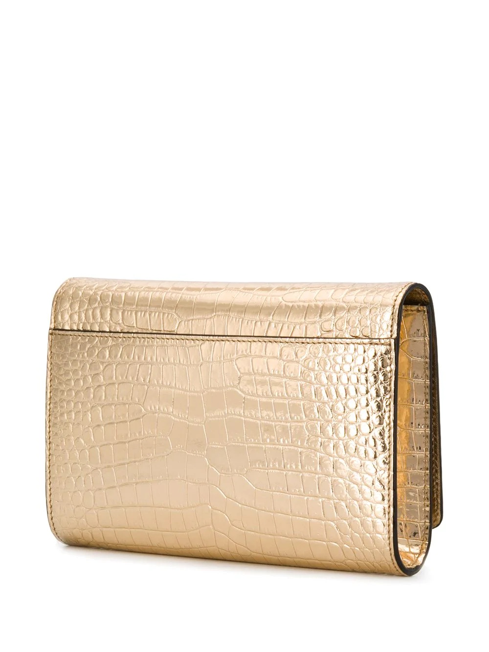 Varenne crocodile-effect clutch bag - 3