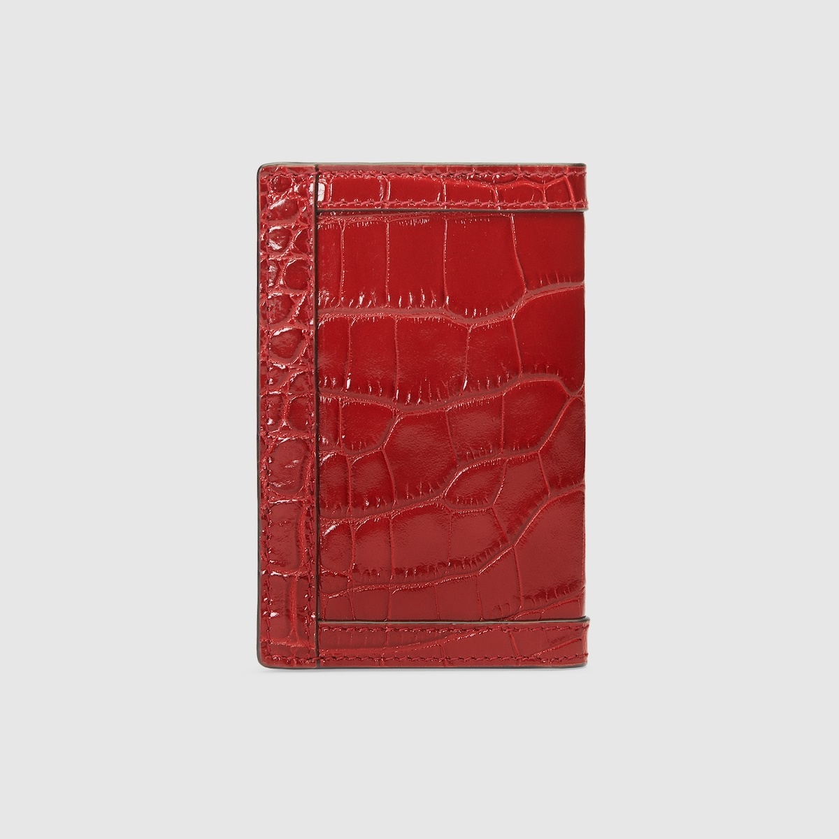 Crocodile card case with Double G - 4