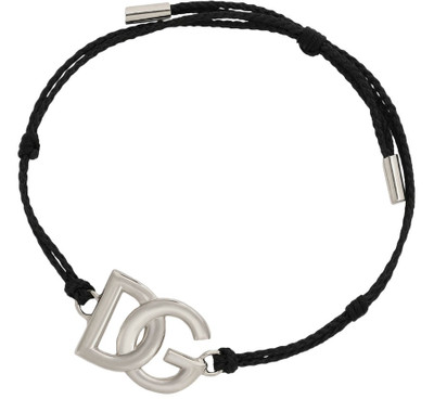 Dolce & Gabbana Cord bracelet with large logo outlook