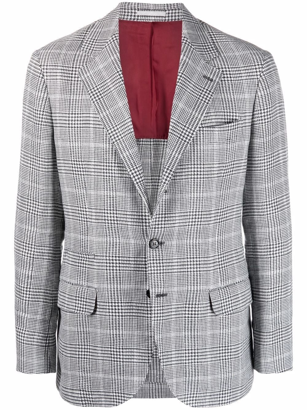 houndstooth-print single-breasted blazer - 1