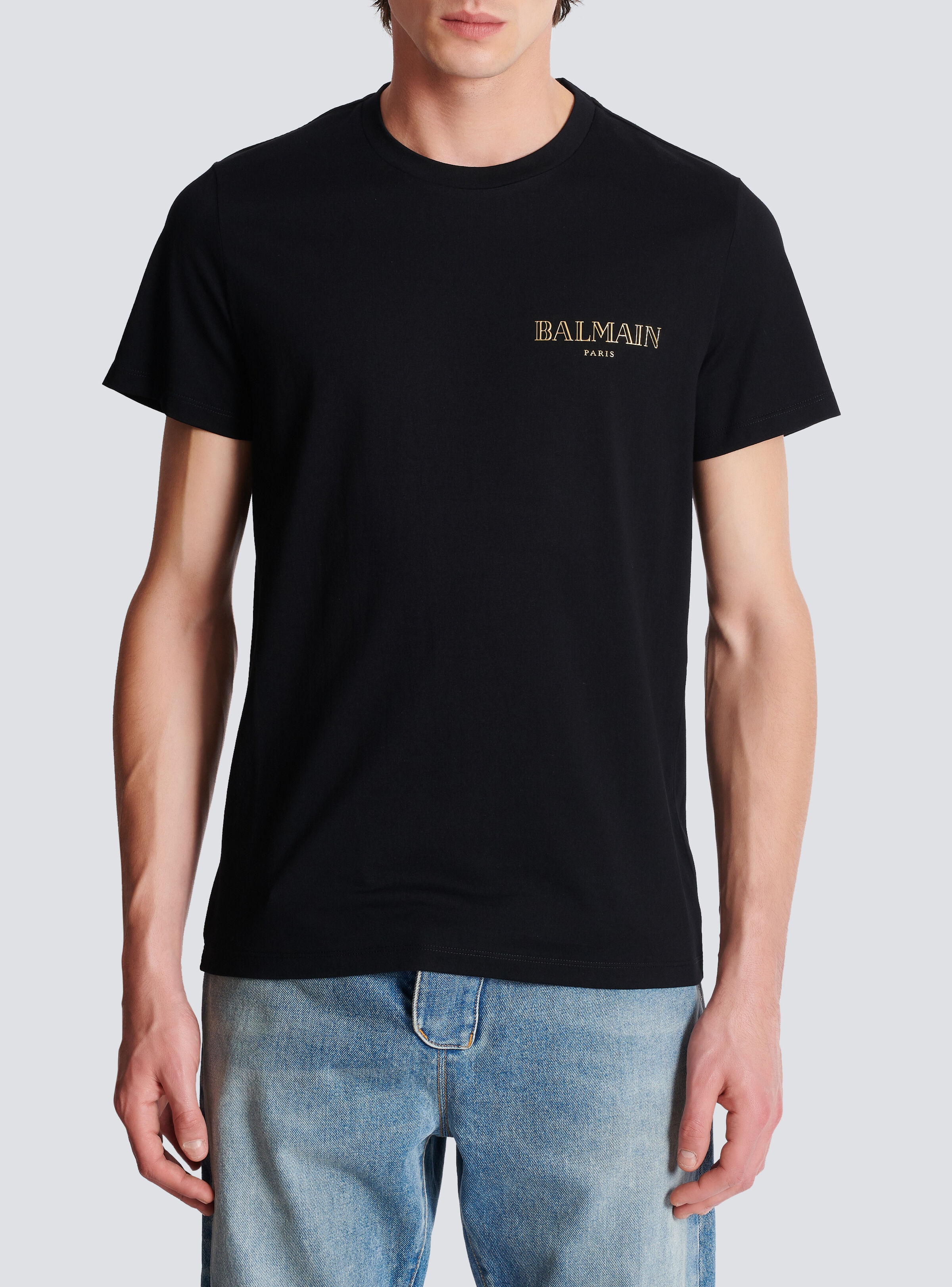 T-shirt with vintage gel Balmain logo - 5