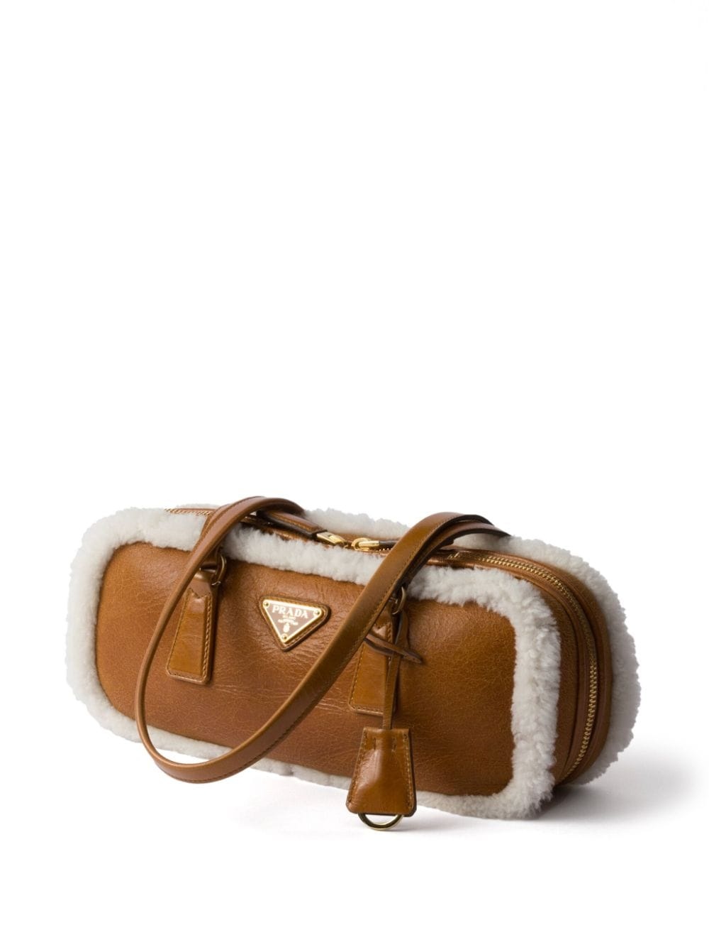 medium shearling leather tote bag - 3