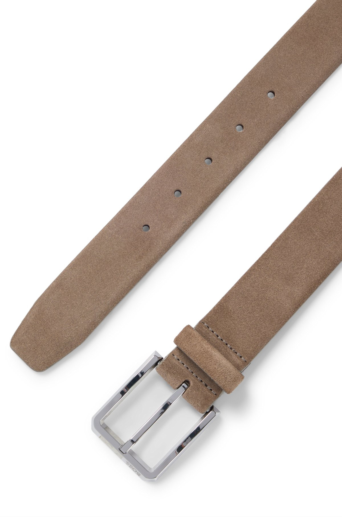 SUEDE BELT WITH POLISHED PIN BUCKLE - 3