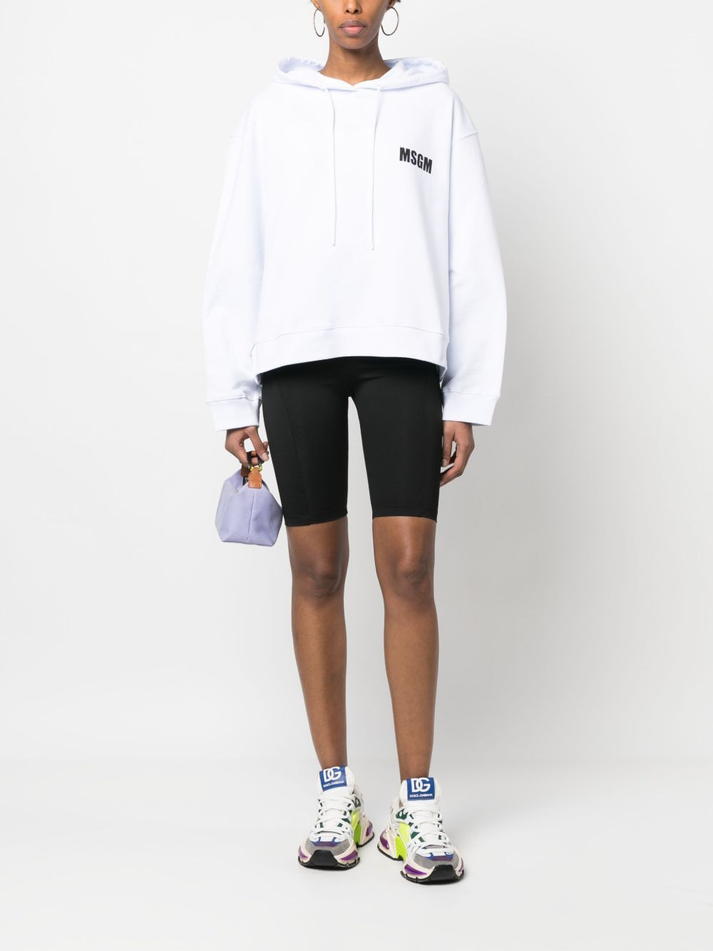 high-waist stretch shorts - 2