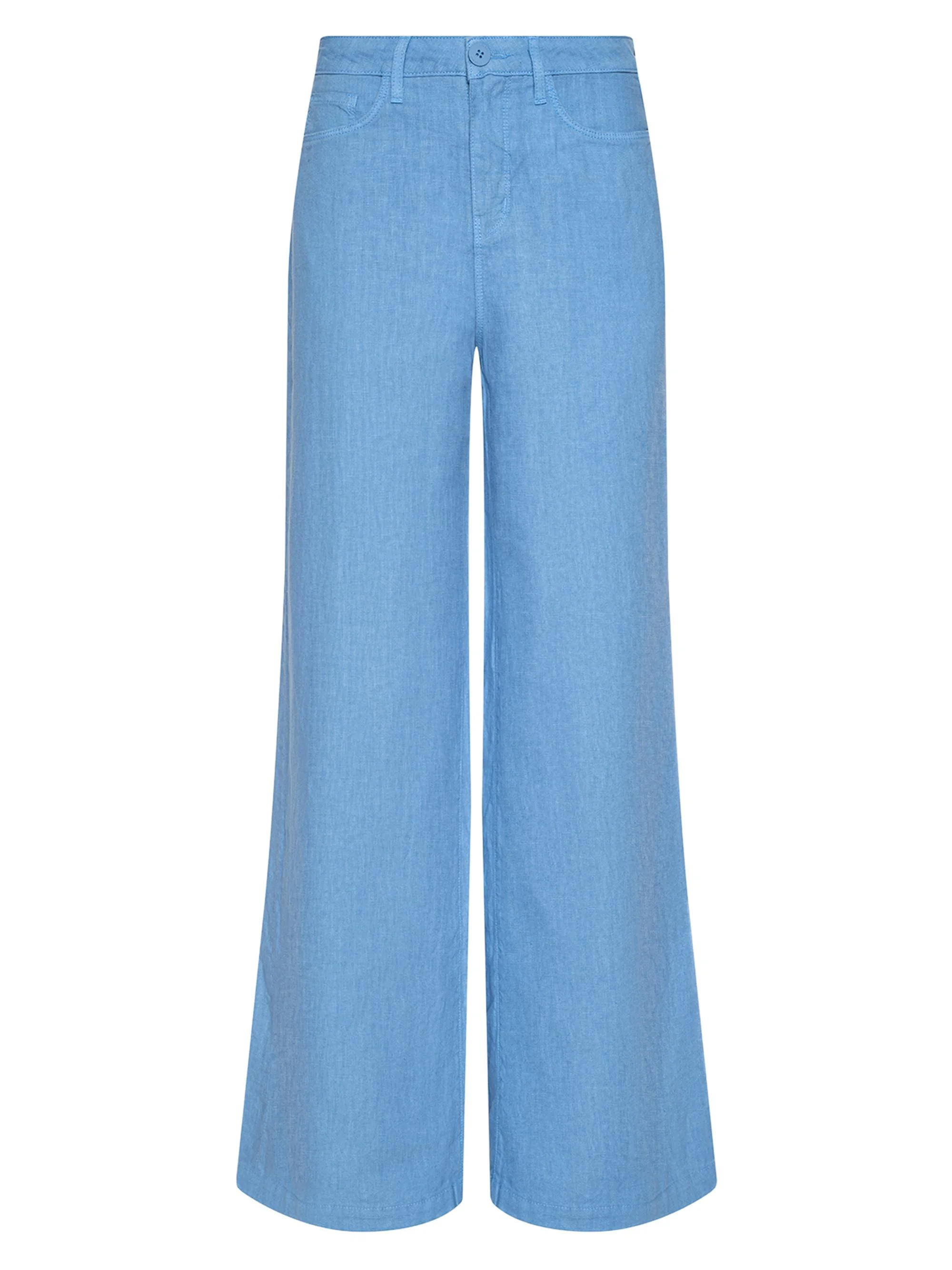 Women's Amara Linen High-Rise Wide-Leg Pants - Allure Blue - 1