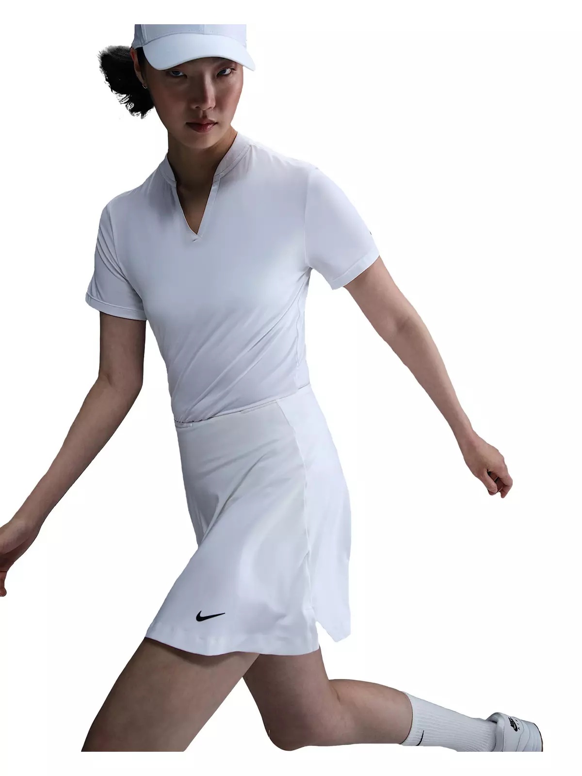 Women's Tour Dri-FIT Short-Sleeve Blade Golf Polo - White - 3