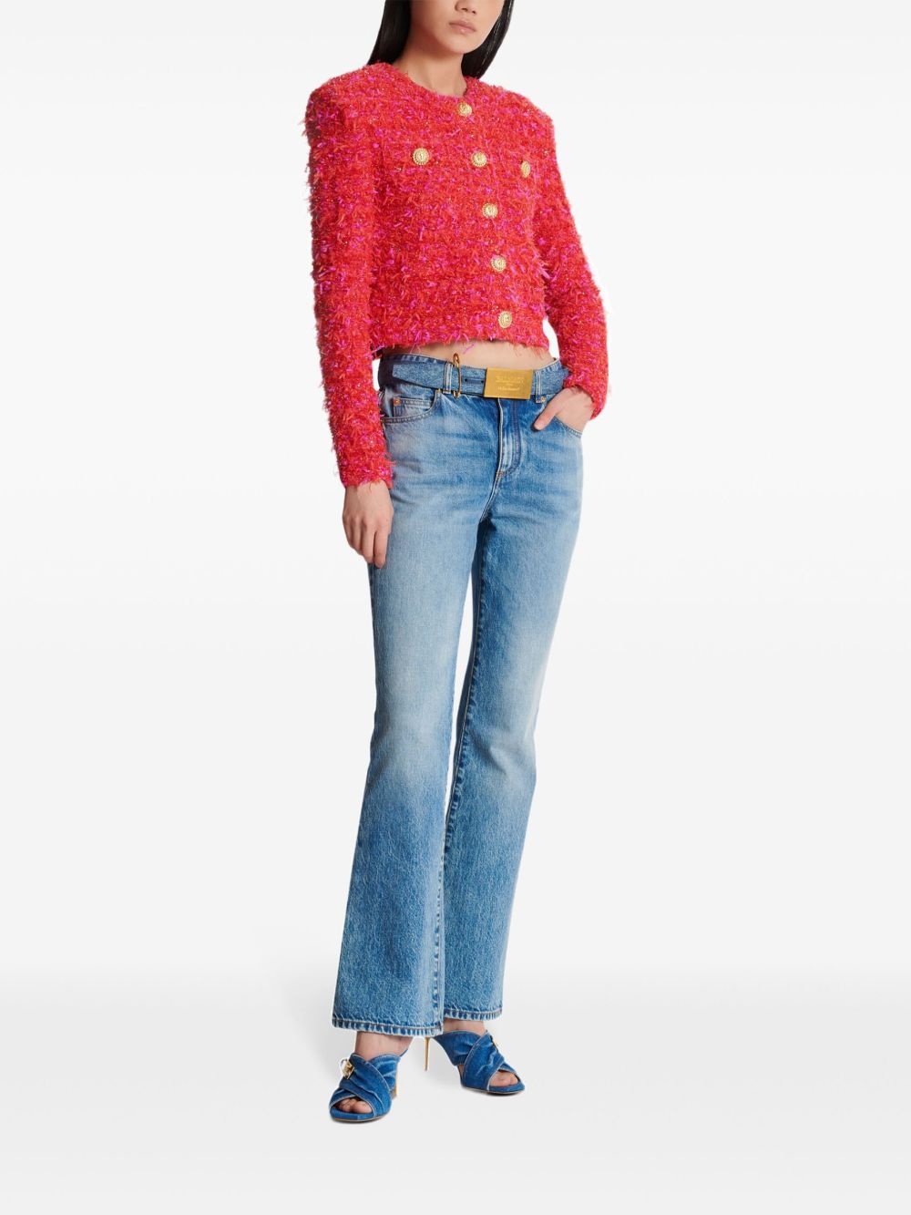 cropped tweed jacket - 3