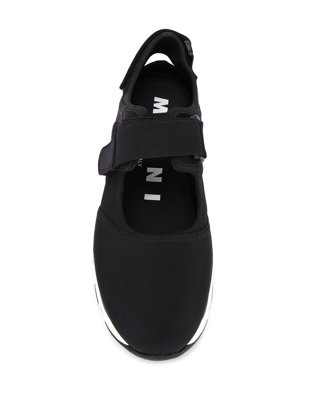 two-tone touch-strap sneakers - 4