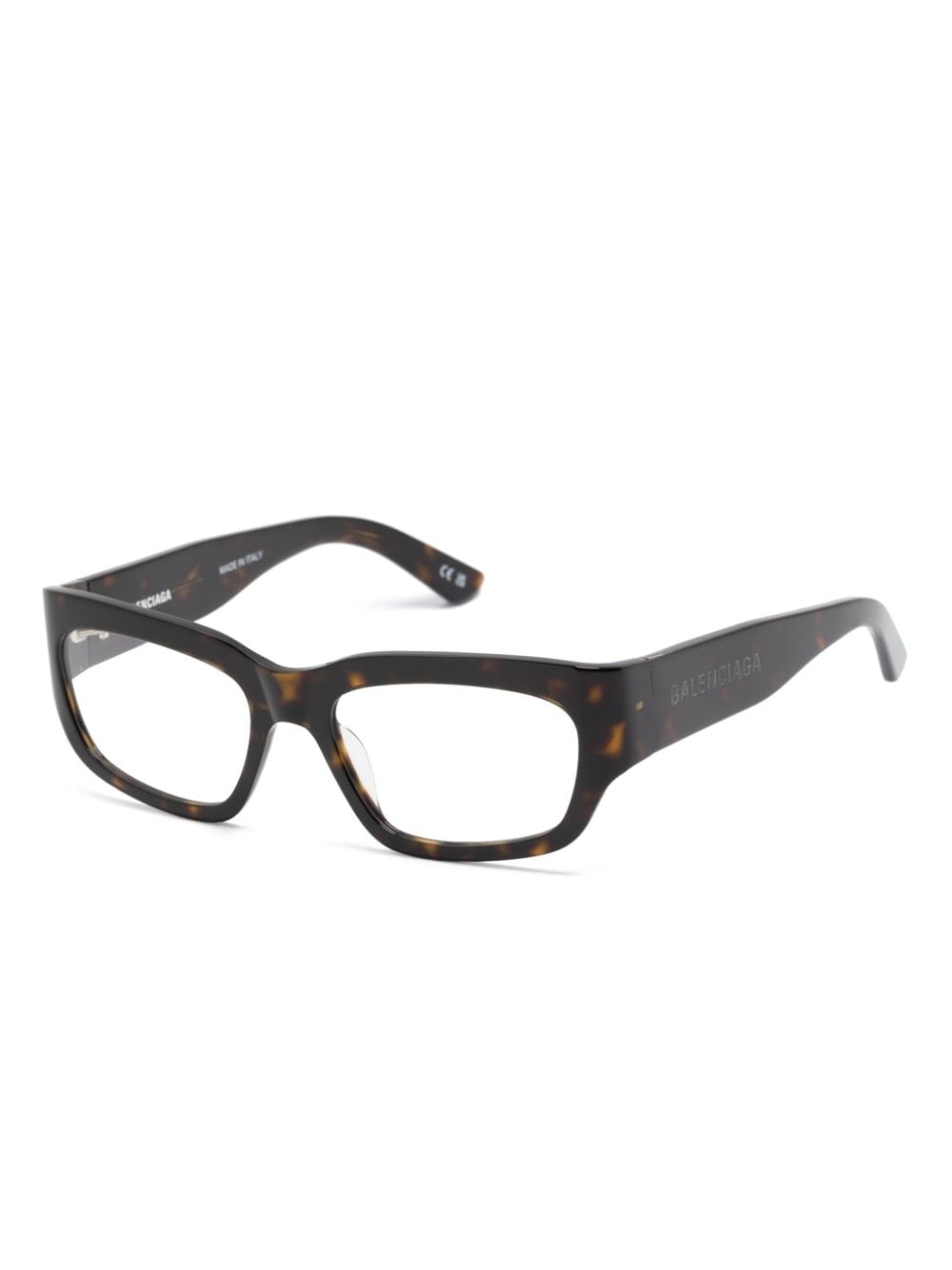 tortoiseshell rectangle-frame glasses - 2