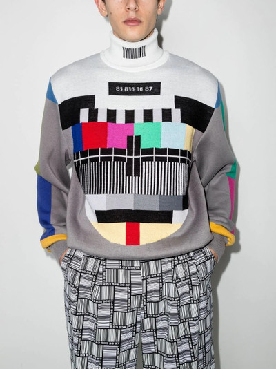 VETEMENTS Barcode motif roll-neck jumper outlook