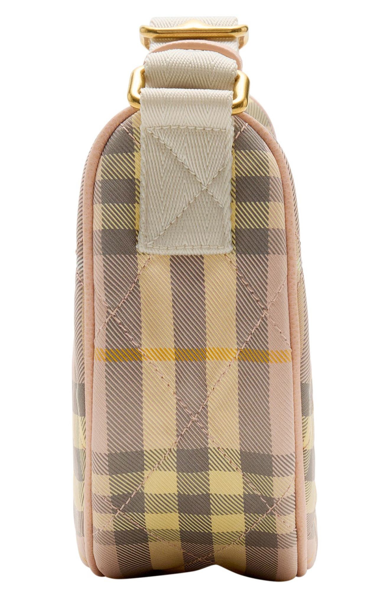 Horseshoe Burberry Check Quilted Nylon Crossbody Bag in Teacup at Nordstrom - 3