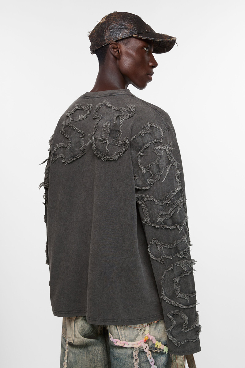 Logo long sleeve top - Faded black 3