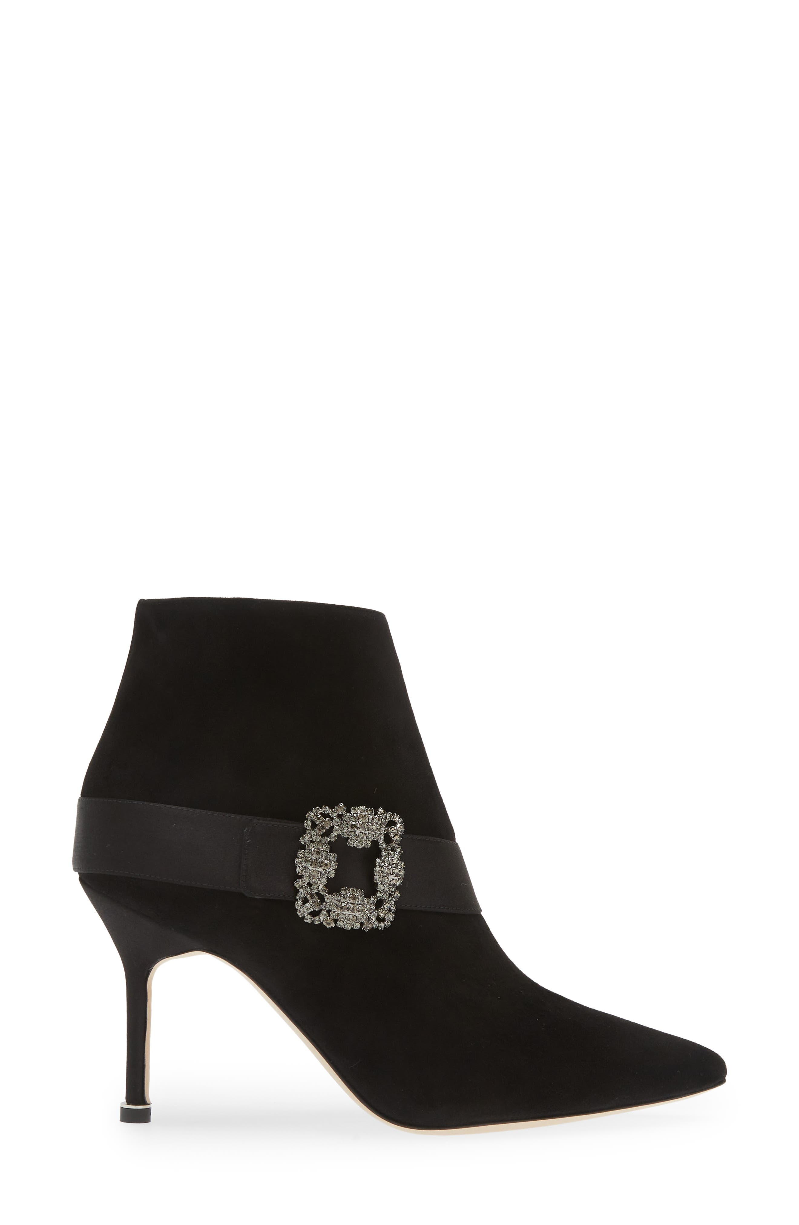 Plinianu Crystal Buckle Pointed Toe Bootie - 3