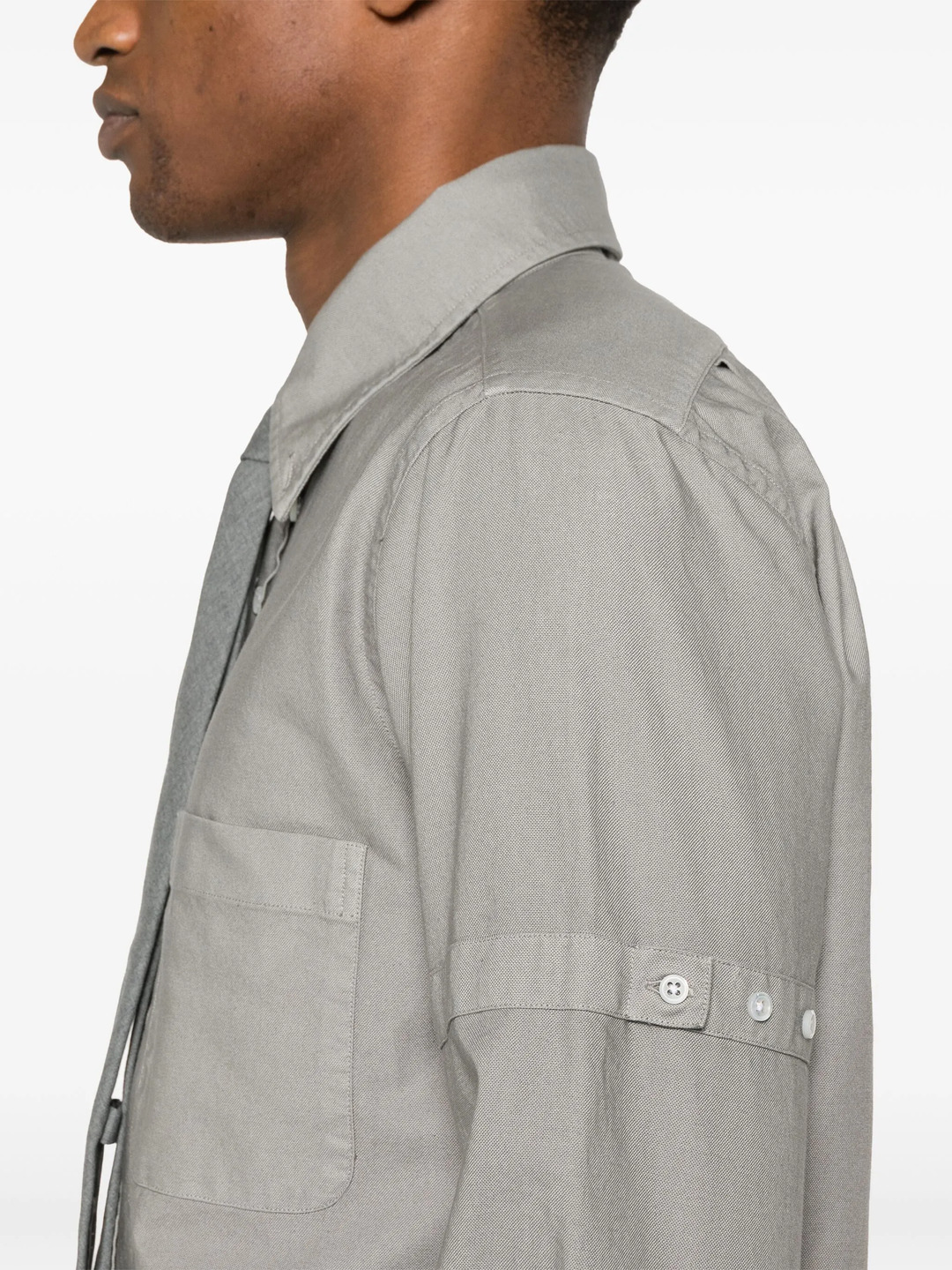 Straight Fit Long Sleeve Broad Shirt - 5