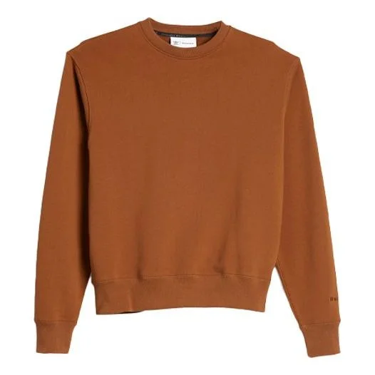 adidas originals x Pharrell Williams Crossover Solid Color Round Neck Pullover Long Sleeves Brown HF - 1