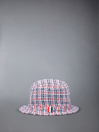 Thom Browne Check Crochet Tweed Classic Bucket Hat outlook
