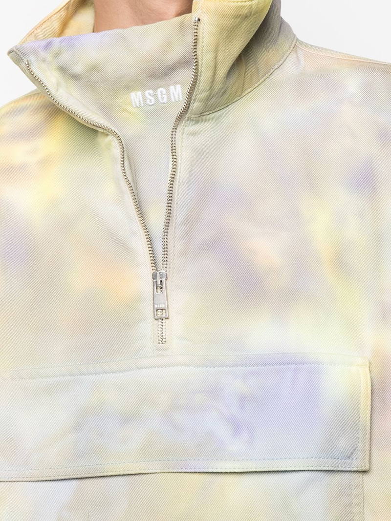 tie-dye pattern half-zip sweatshirt 4
