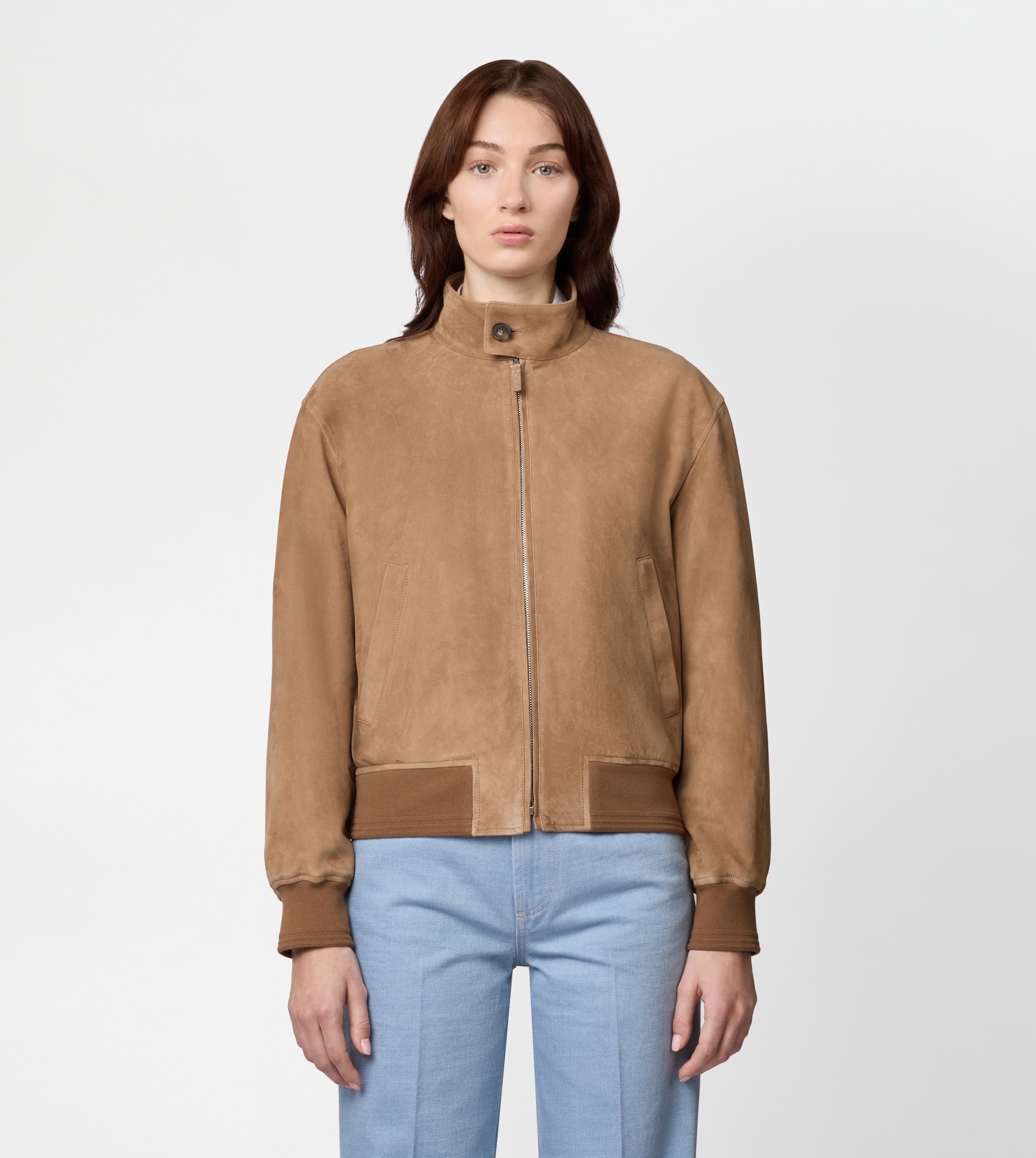 PASHMY BOMBER JACKET IN SUEDE - BEIGE - 3