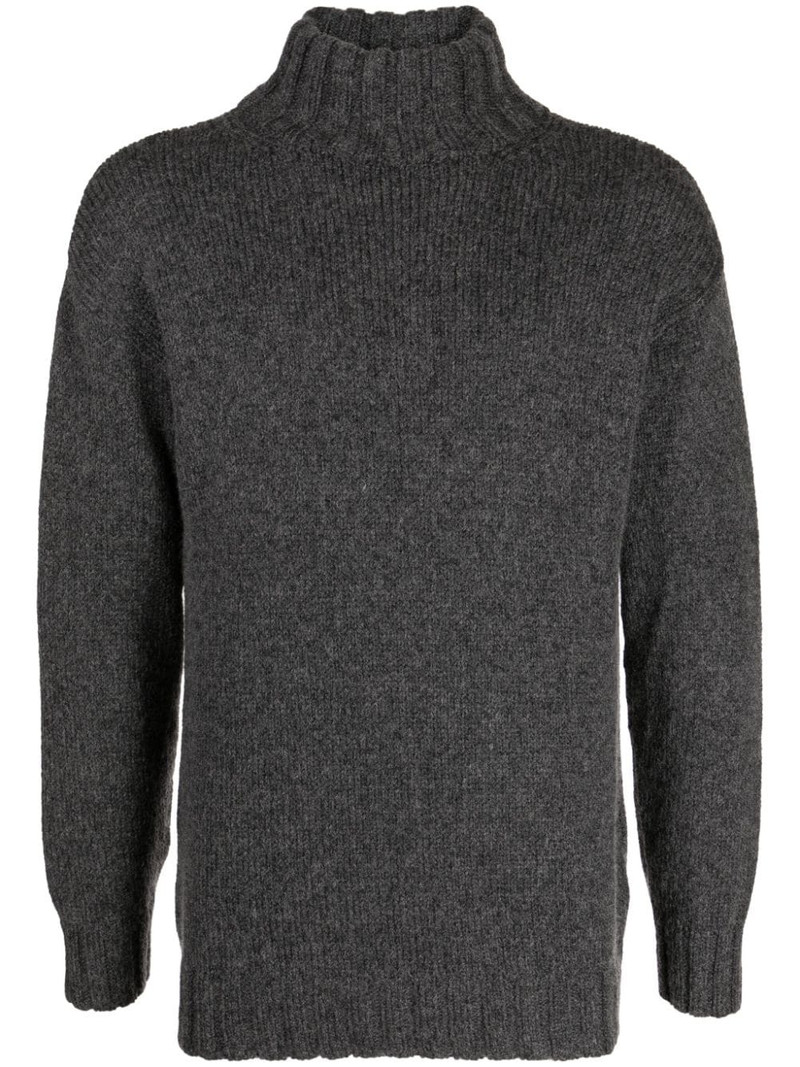 high-neck ribbed jumper 1