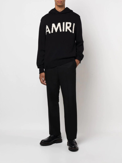 AMIRI Knitted-logo hooded jumper outlook