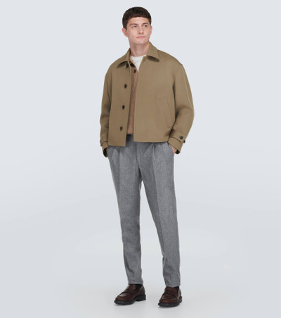 THOM SWEENEY Wool flannel slim pants outlook