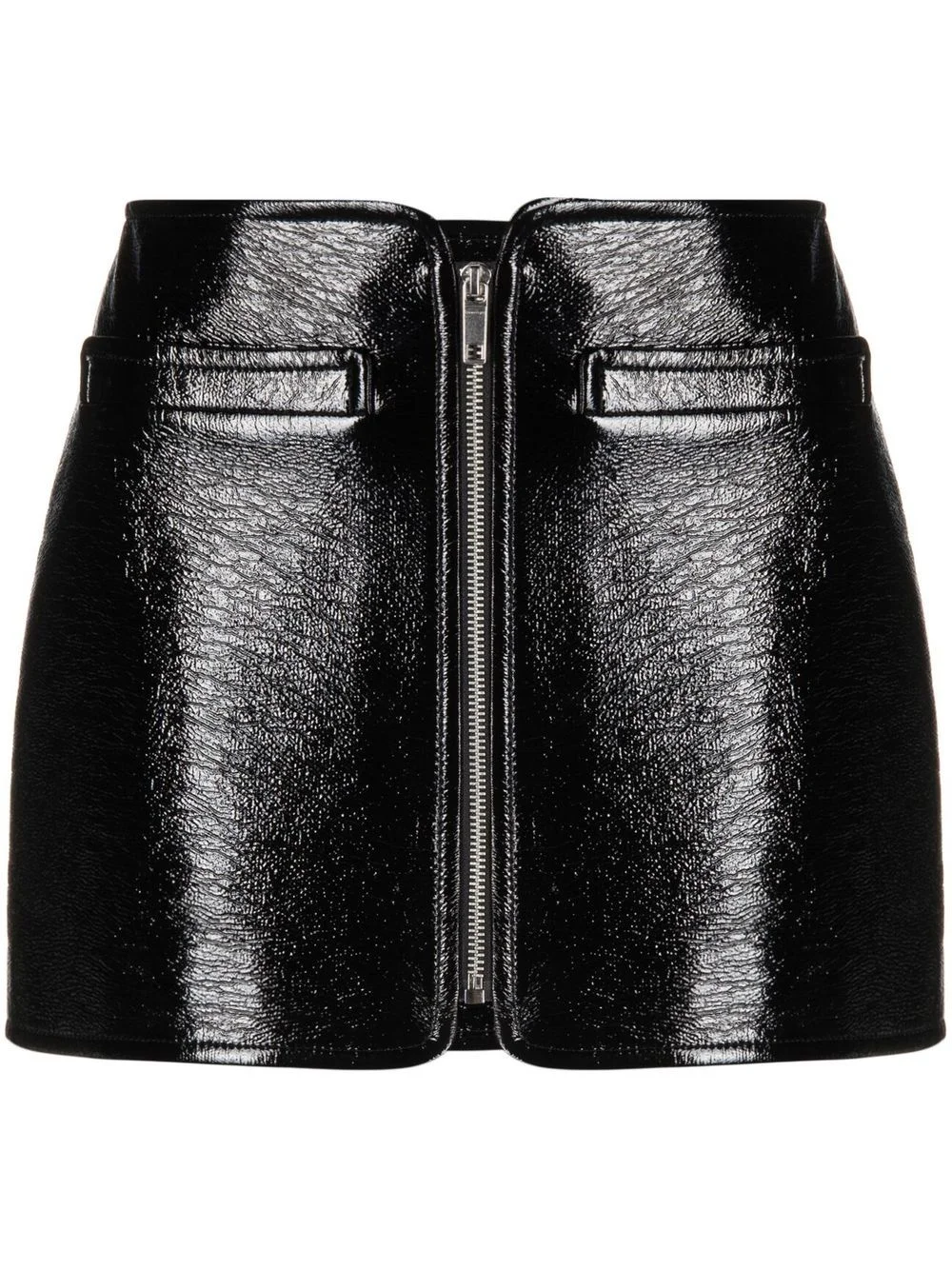 Swallow vinyl mini skirt - 1
