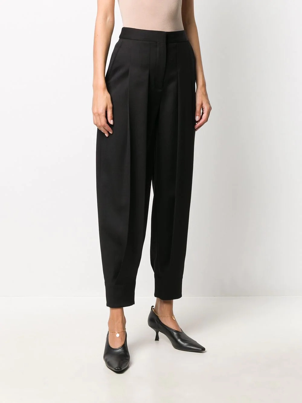 high-waisted tapered trousers - 3