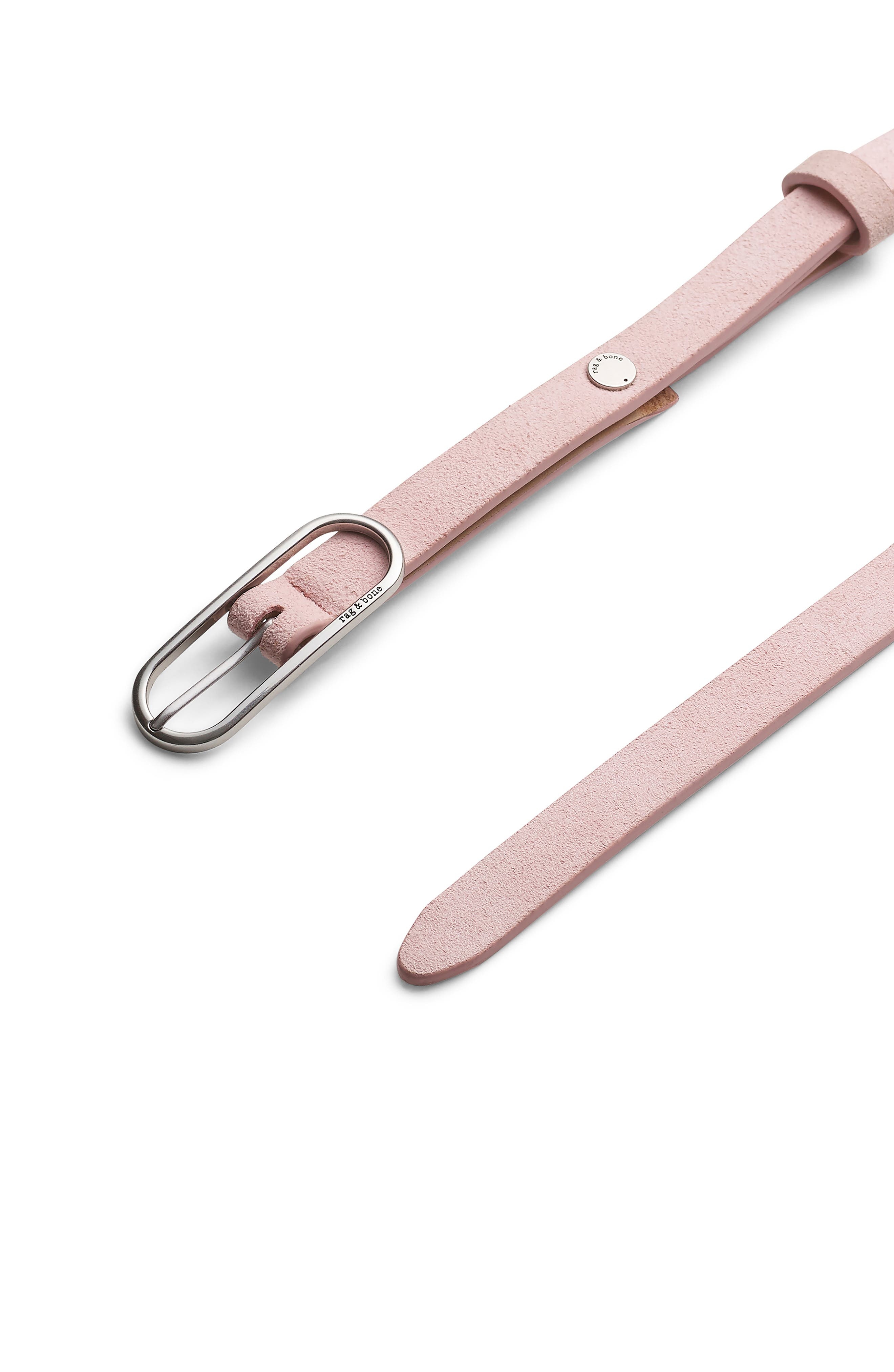 rag & bone Baby Rounded Rebound Leather Belt in Pink at Nordstrom - 3
