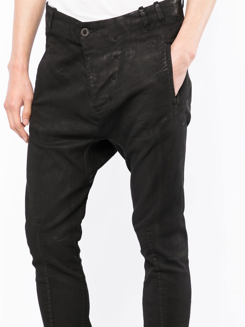 high-waist tapered trousers - 5