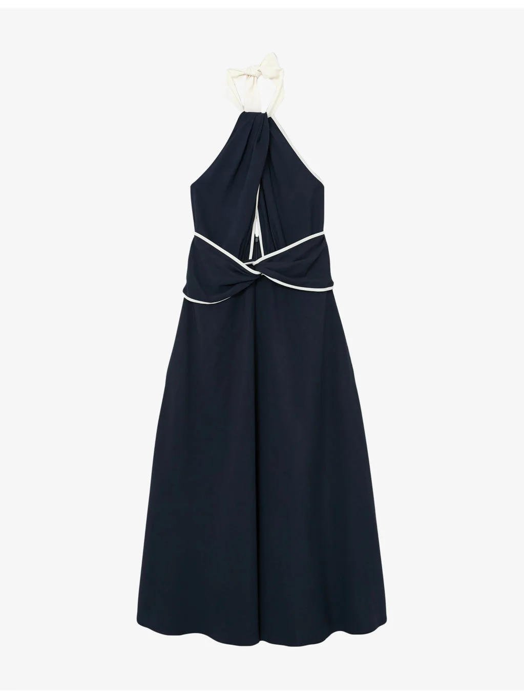 Blair Halterneck Stretch-Woven Midi Dress - 1