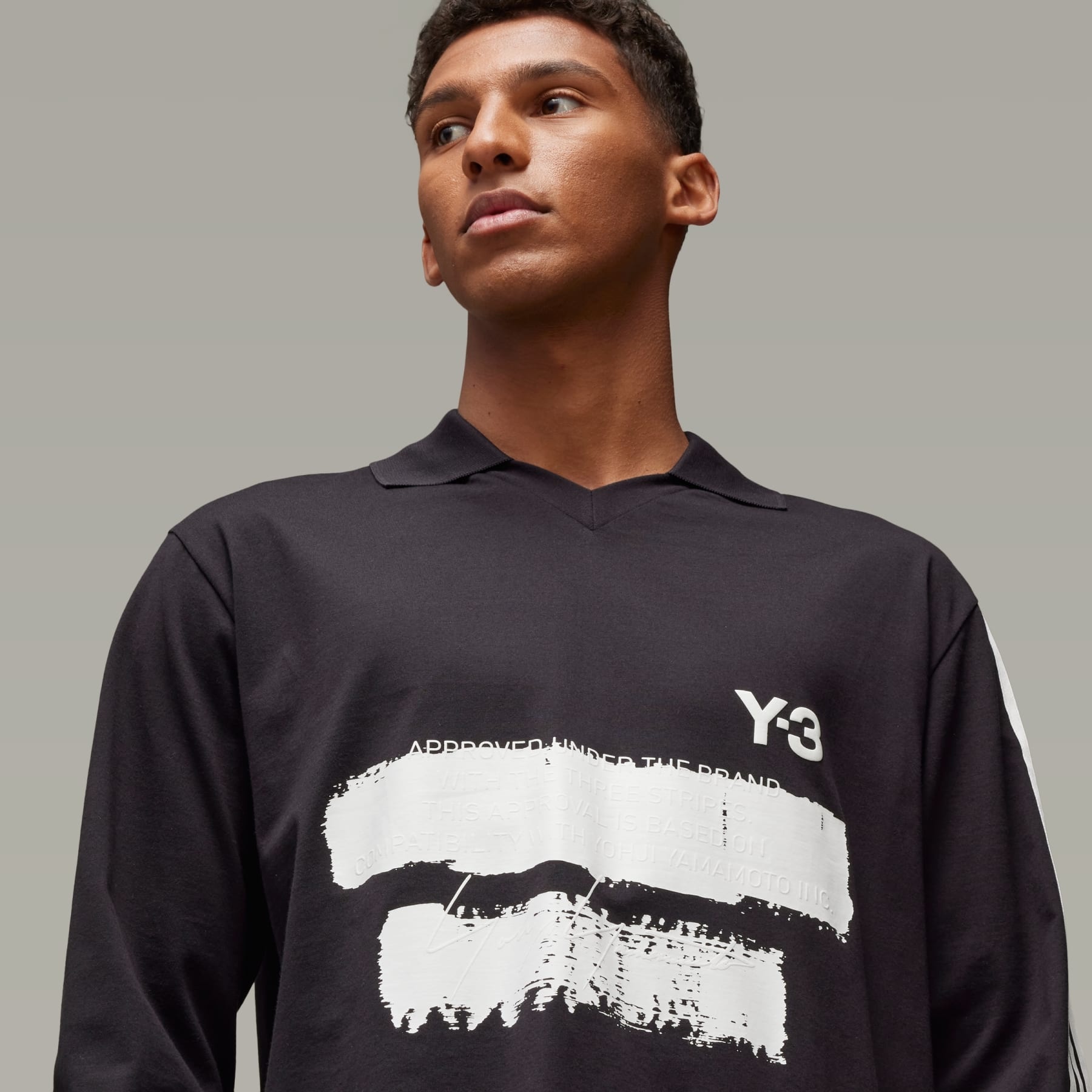 Y-3 Graphic Logo Long Sleeve Tee - 7