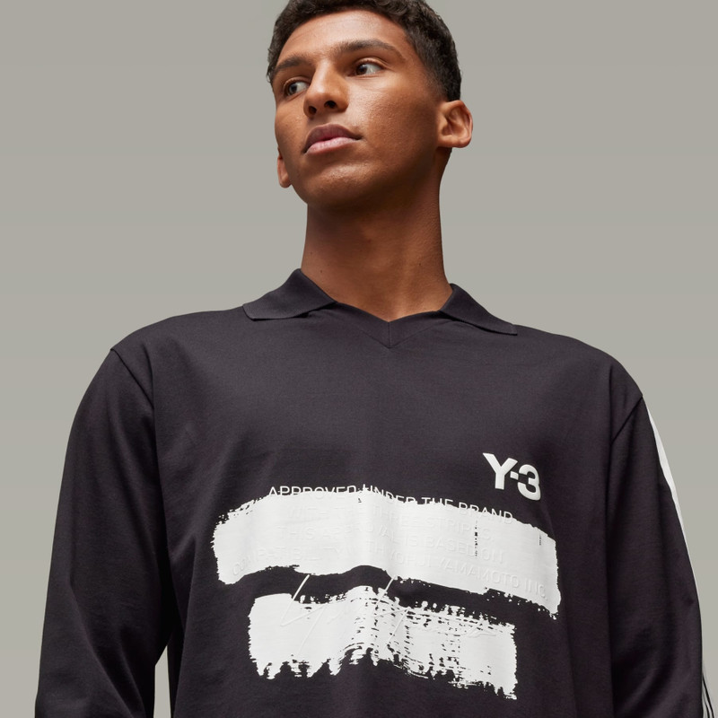 Y-3 그래픽 로고 긴 소매 티 7