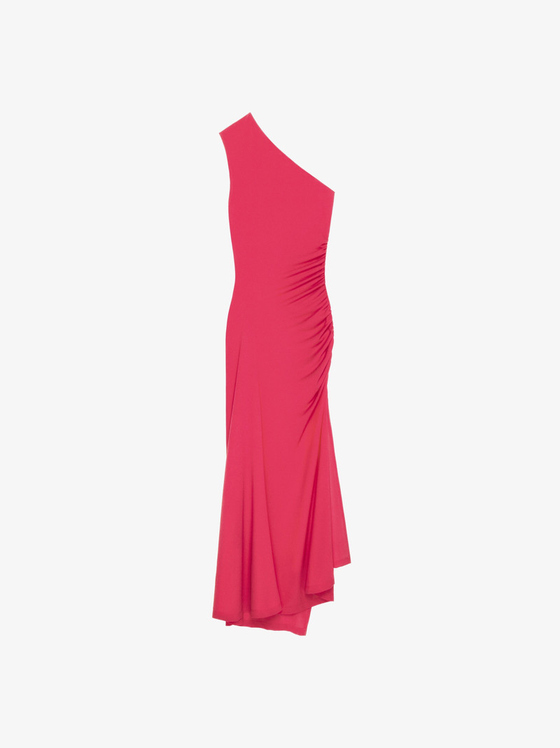 ASYMMETRIC DRAPED DRESS IN CREPE JERSEY - 1