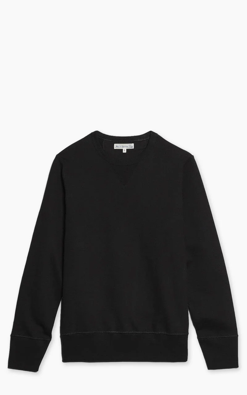 MERZ B. SCHWANEN 3S48 HEAVY SWEATSHIRT DEEP BLACK - 1
