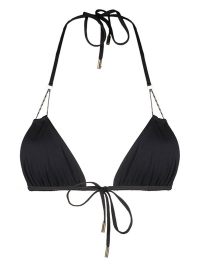 SAINT LAURENT chain-link detail bikini top outlook