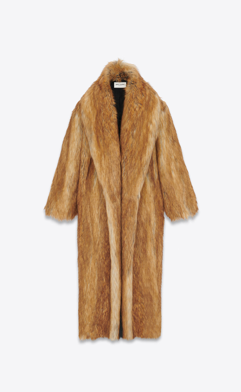 long coat in animal-free fur 1