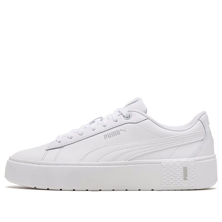 (WMNS) PUMA Smash Platform V2 'Triple White' 373035-01 - 1