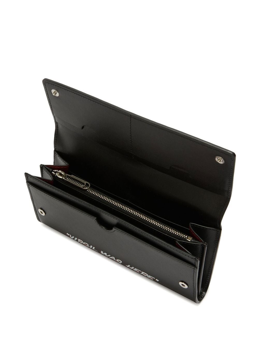 Quote-motif Jitney chain wallet - 4