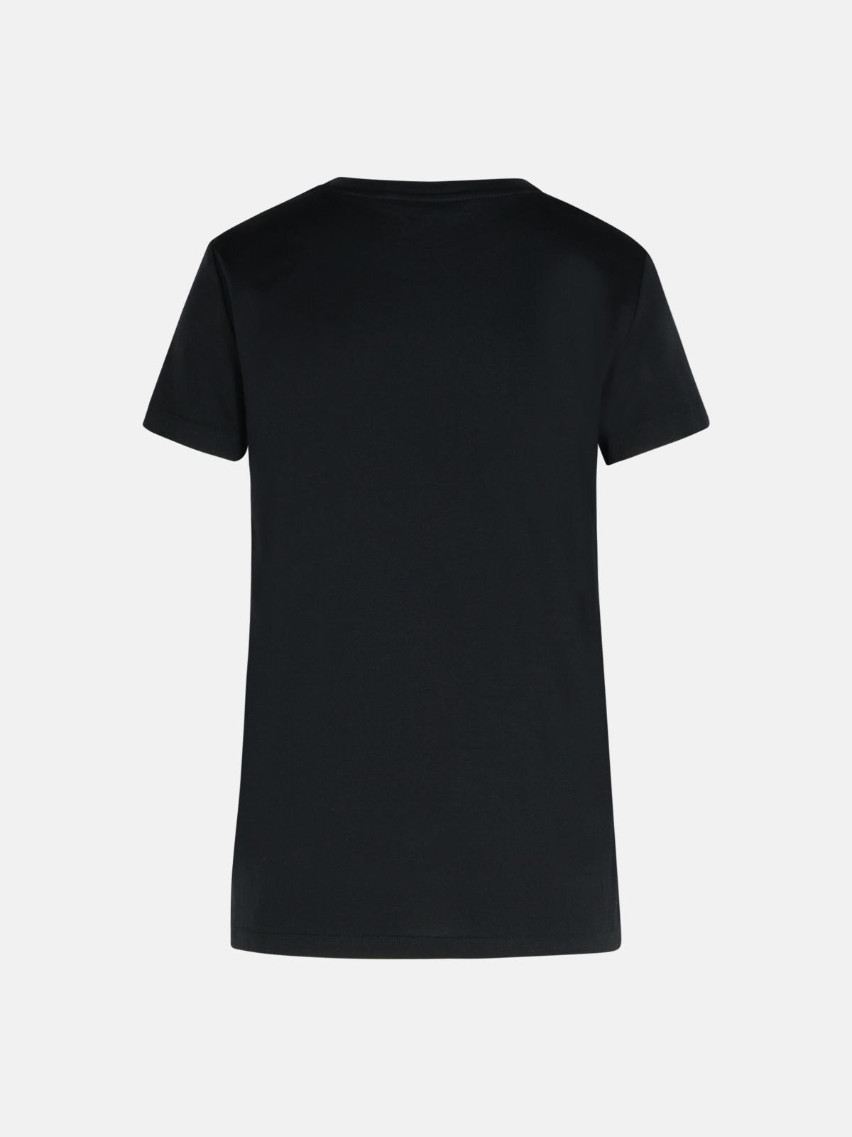 'GIOVANE' BLACK COTTON T-SHIRT - 3