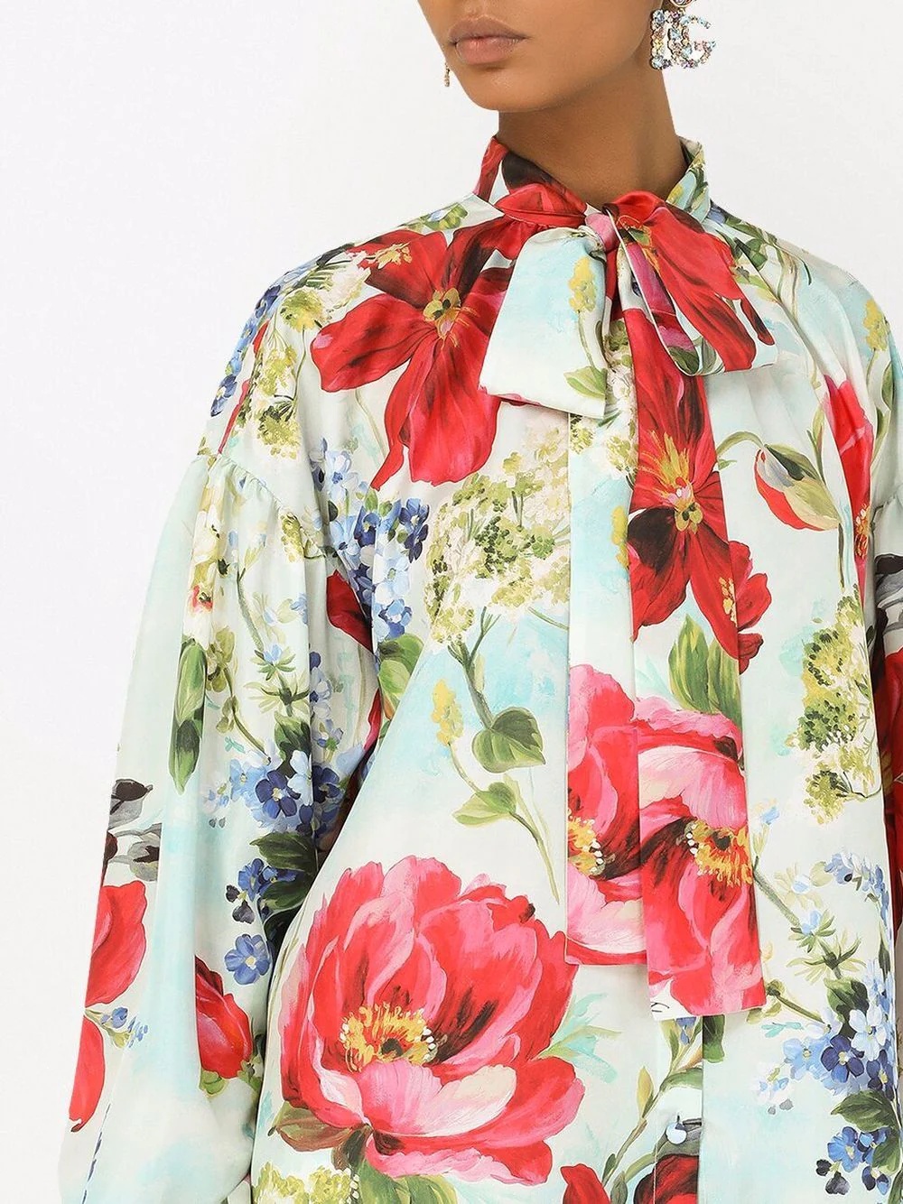 floral-print silk shirt - 5