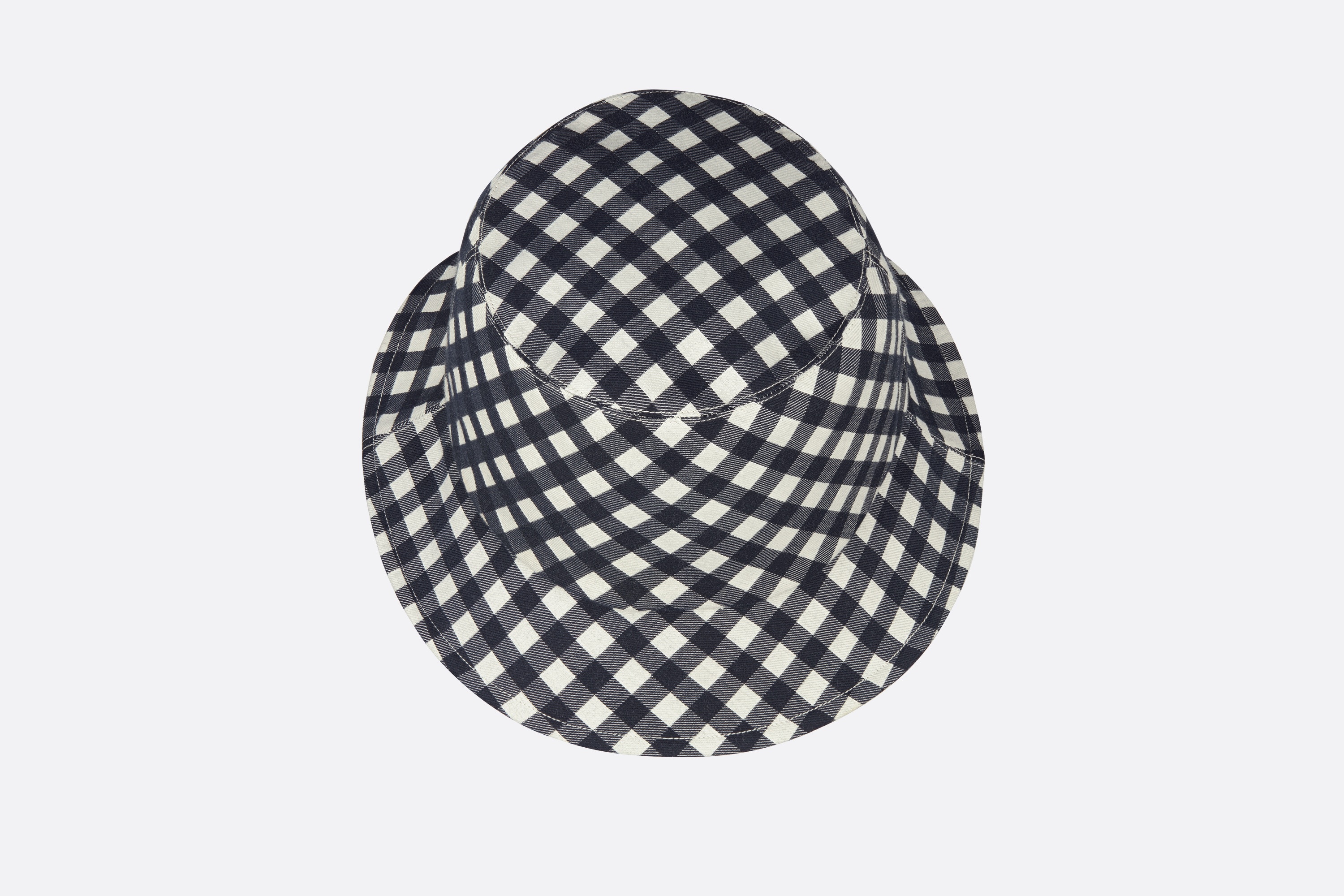 Reversible D-Little Vichy Small Brim Bucket Hat - 3