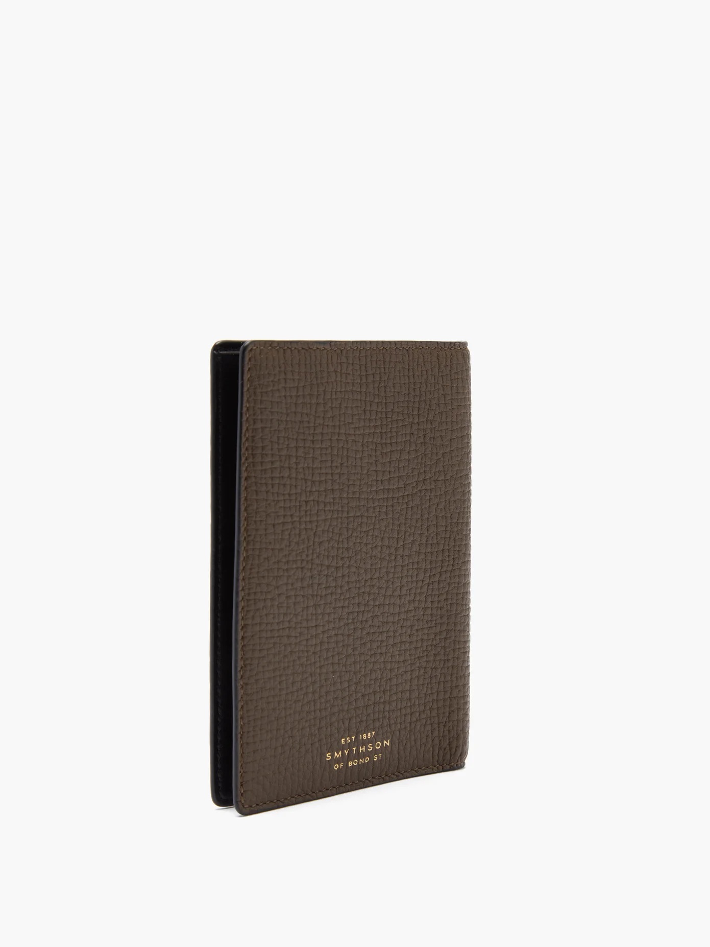 Ludlow grained-leather passport holder - 4