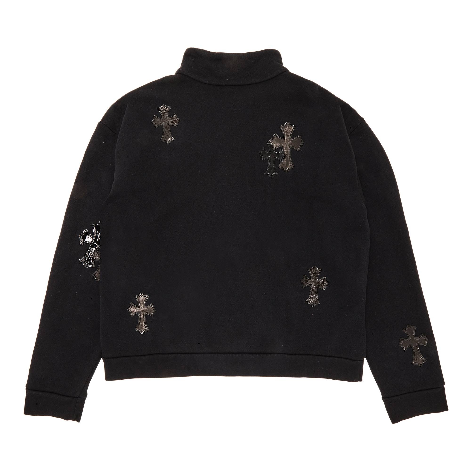 Chrome Hearts Ponyhair Cross Quarter Zip 'Black' - 2