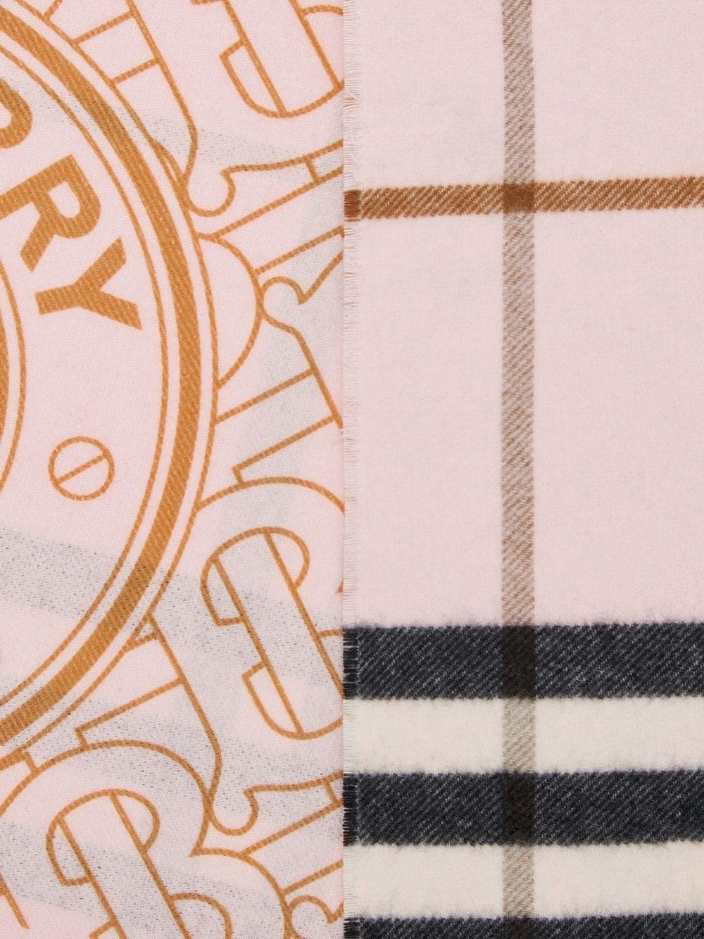 TB logo-print reversible check scarf - 6