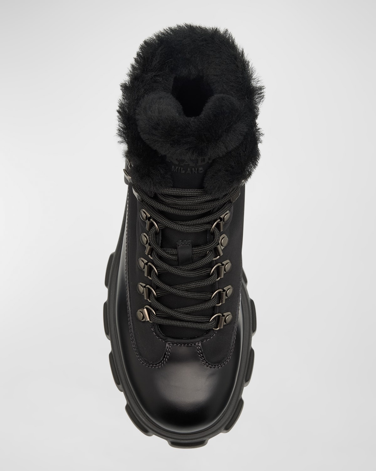 Monolith Nylon Shearling Hiker Boots - 5