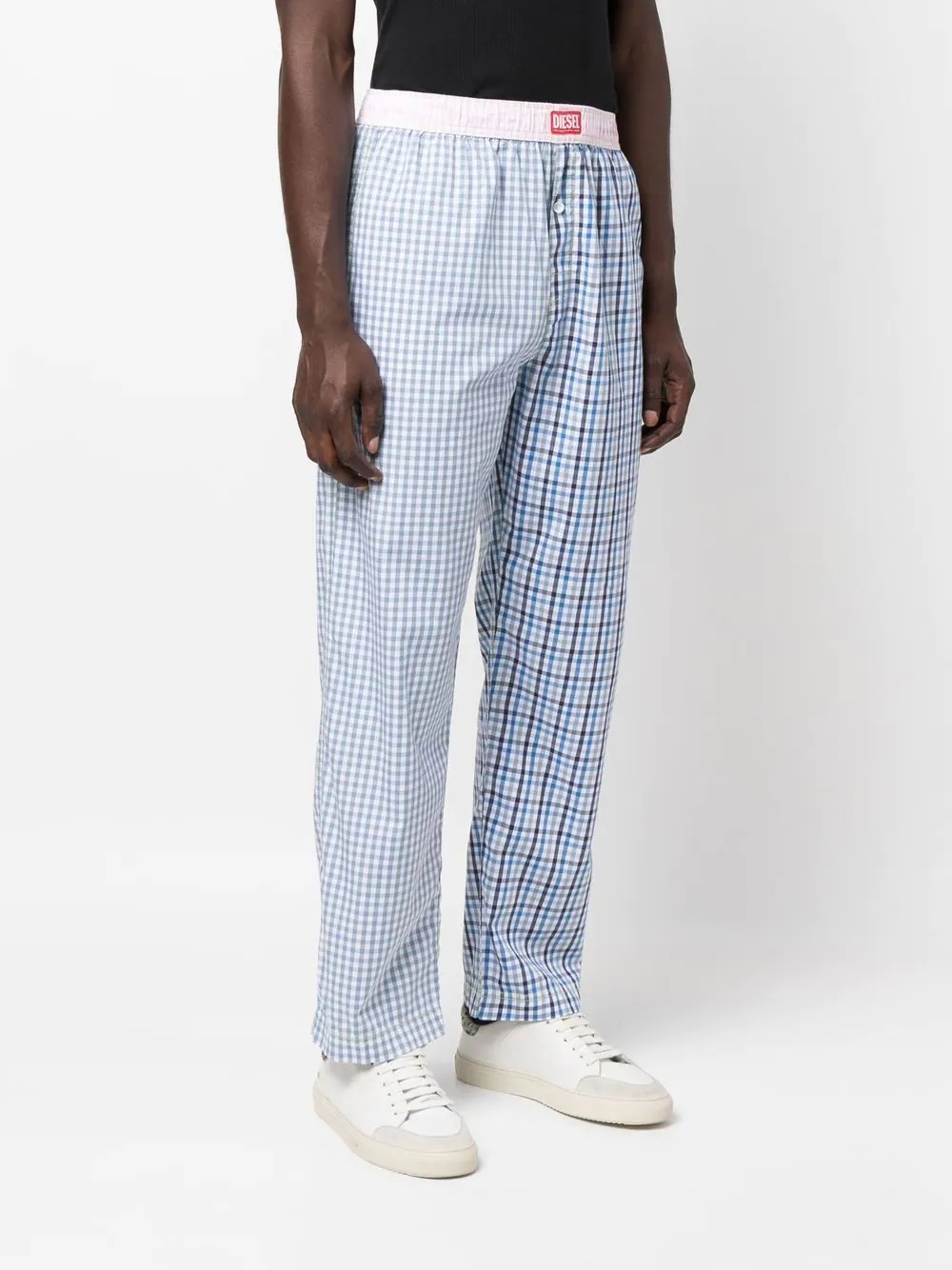 Derik gingham-check cotton pants - 3