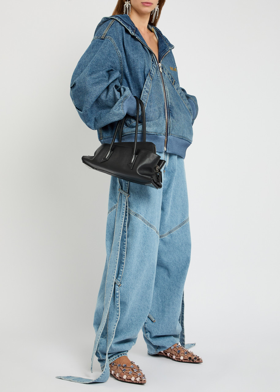 The Attico Hooded Denim Bomber Jacket - 4