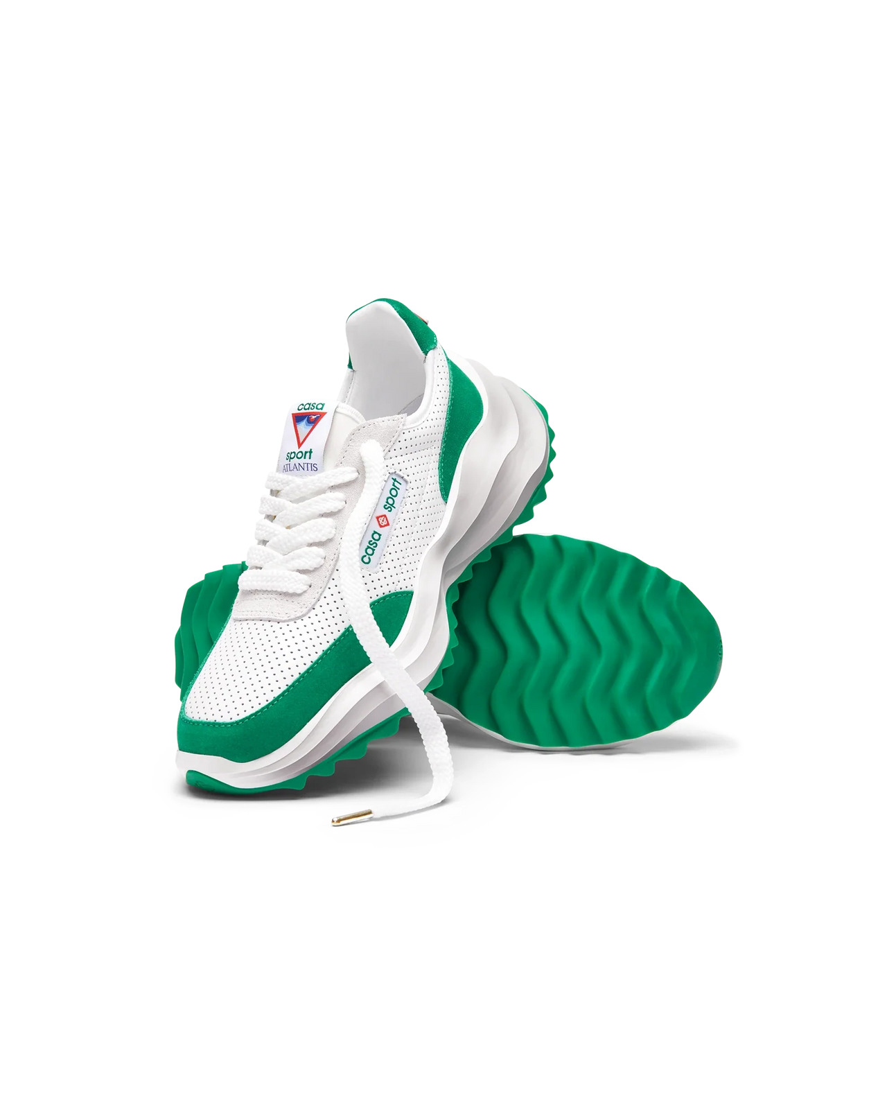 Mens Atlantis White & Red Sneaker - 5